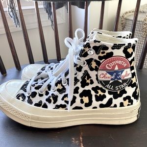 Converse Chuck 70 high top leopard print sneakers